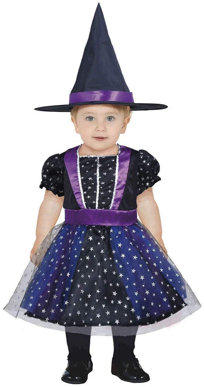 Disfraz de Bruja con Estrellas para Bebé Brujas Guirca